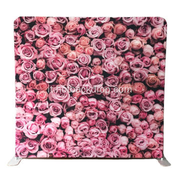 Flower rosa portatile dritta in tessuto in tessuto Foto sfondo